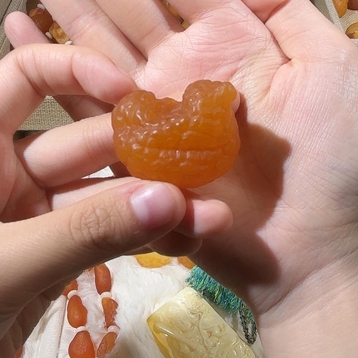 琥珀未镶嵌颈饰蜜蜡海漂鸳鸯