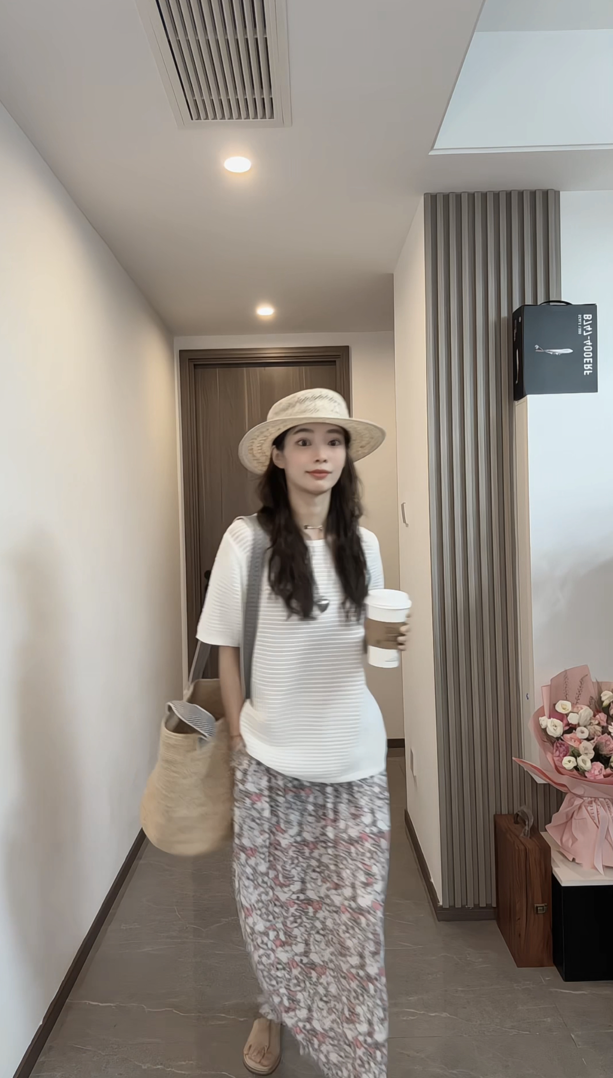 高品 樱花和纸纱短袖