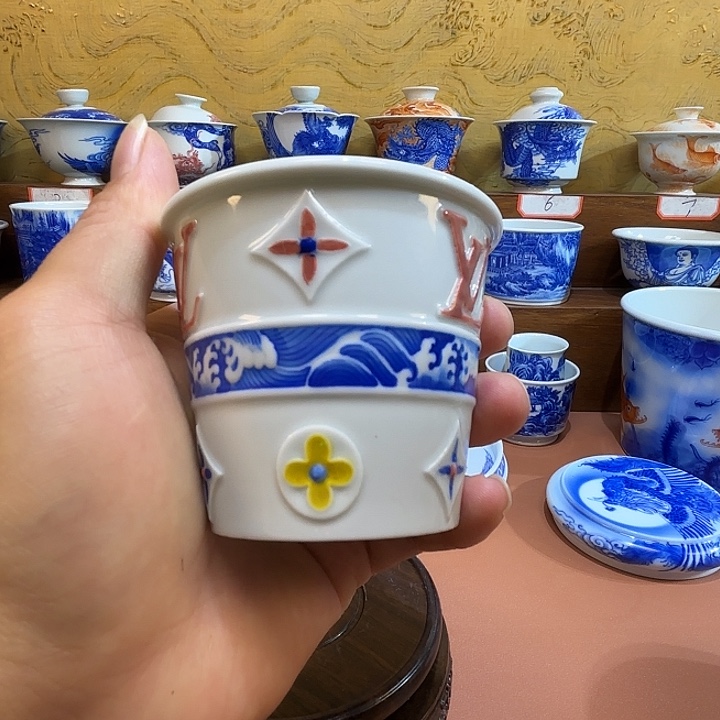 猜***D青花手工手绘小可乐