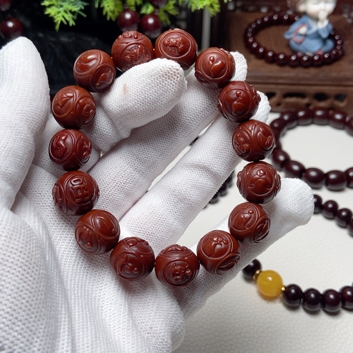 核桃手串/手链@**@猴头玉华串