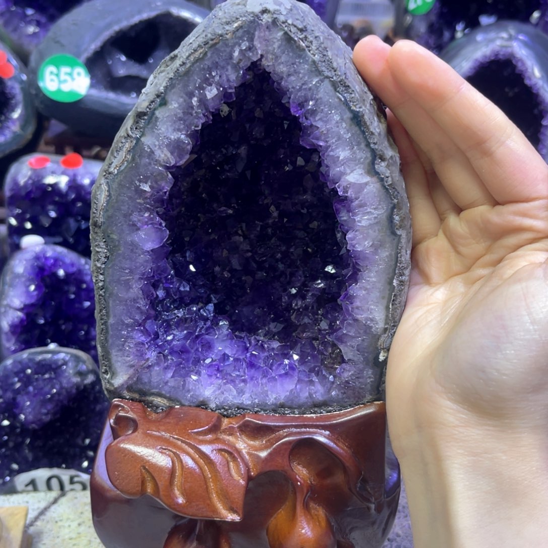 紫晶摆件未镶嵌紫水晶