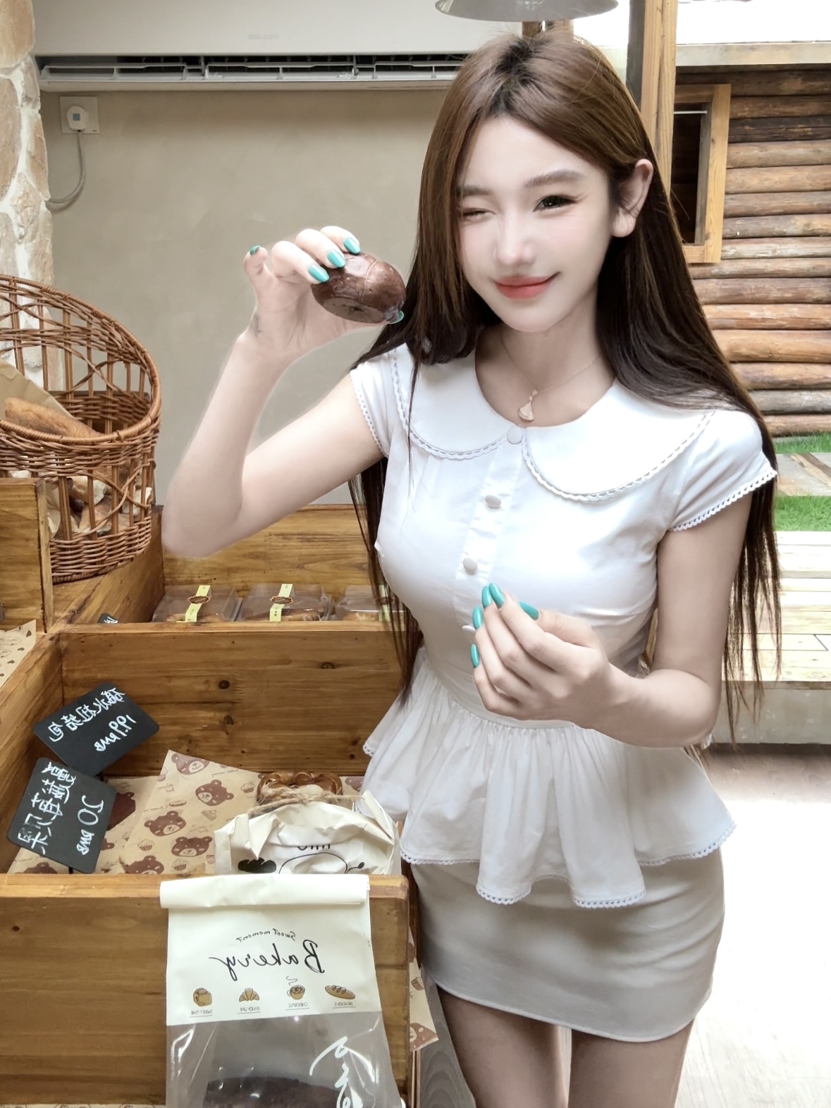 WW原创「小白花2.0」法式轻奢气质纯欲修身显瘦收腰洋气上衣半裙