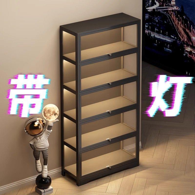 新疆西藏包邮手办收纳盒乐高展示柜带灯模型柜亚克力柜透明多层防