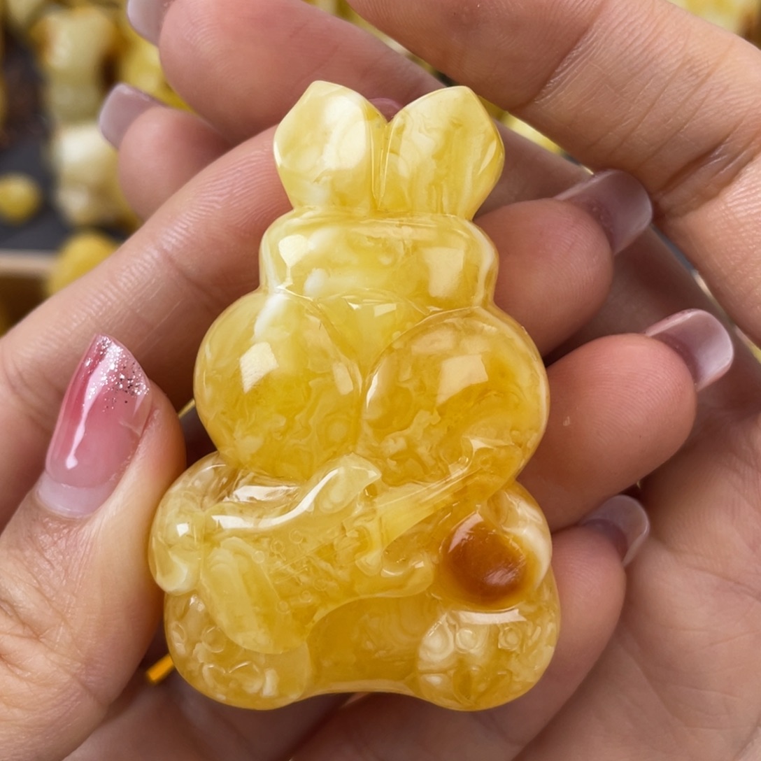 琥珀裸石未镶嵌蜜蜡