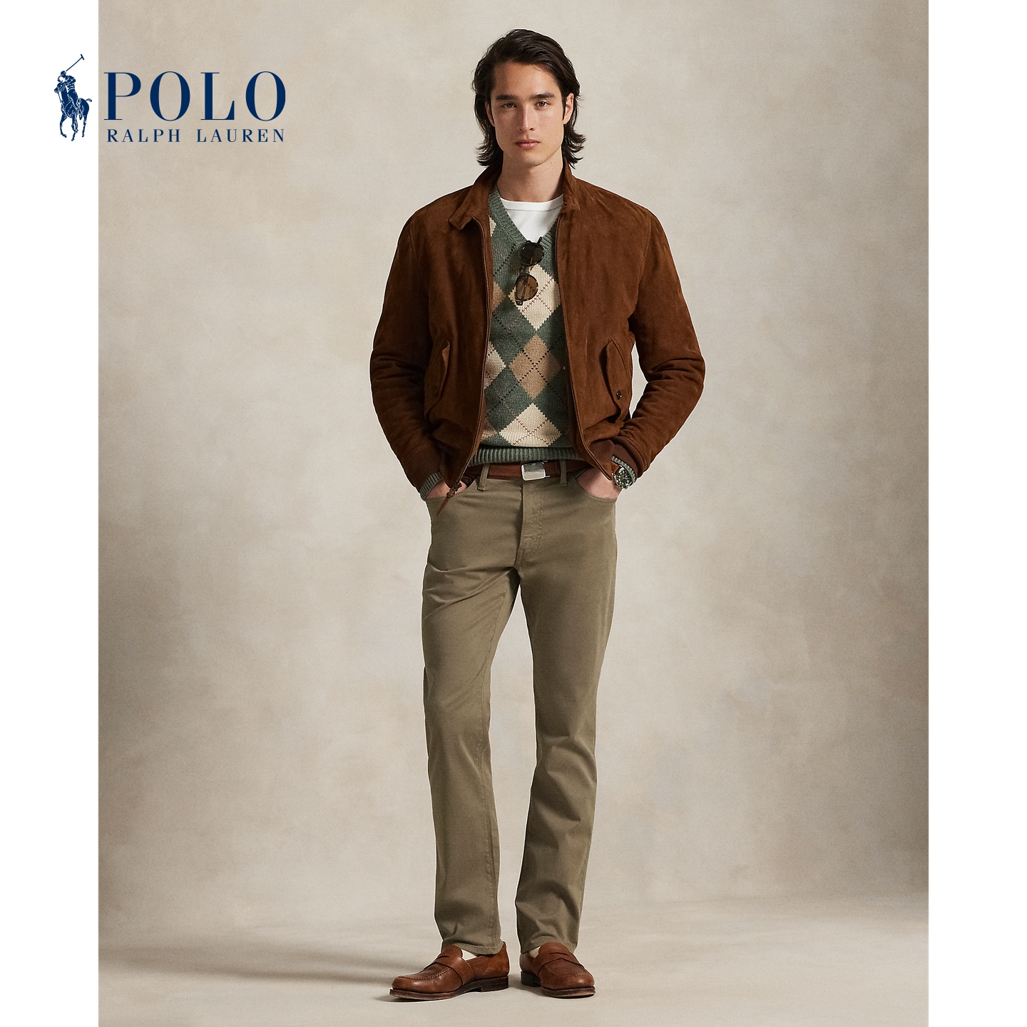 Ralph Lauren拉夫劳伦男装 25秋Varick直筒修身版长裤710951323