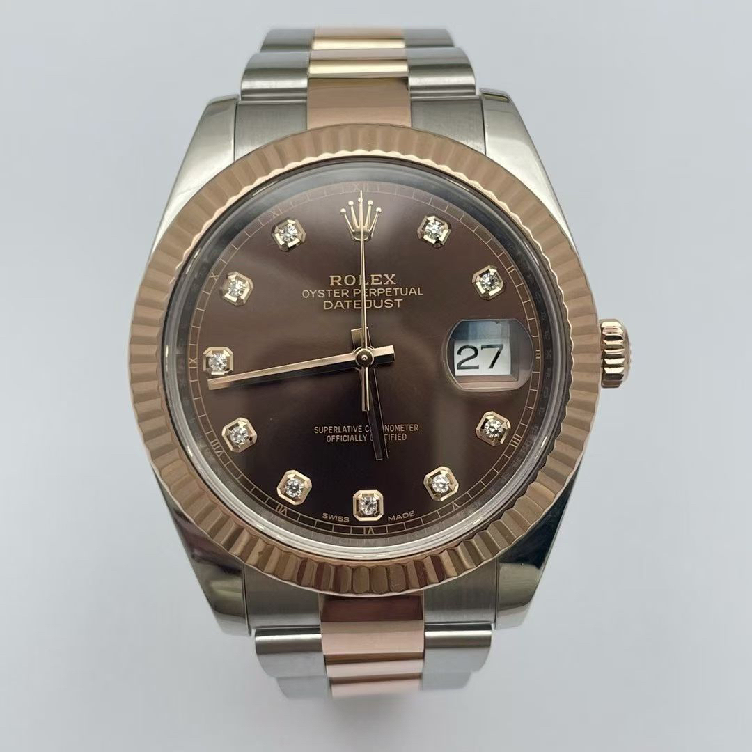 95新 Rolex/劳力士 日志型/全套/m126331/41表径/18K玫瑰金/95新