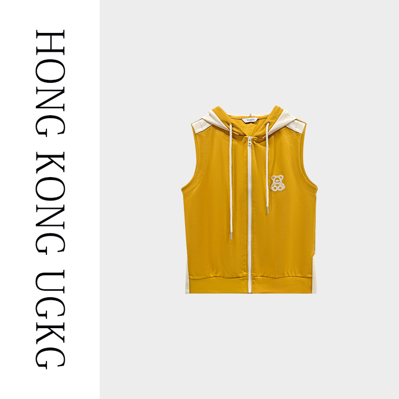 香港UGKG春夏季时尚马甲女洋气背心外搭无袖马夹73252SJ027