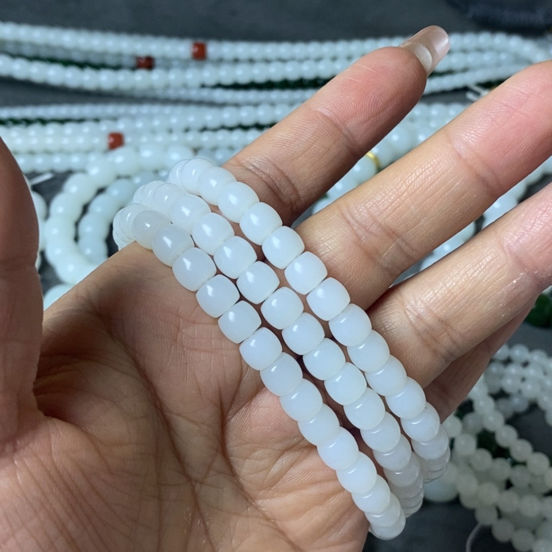 和田玉手链未镶嵌不*