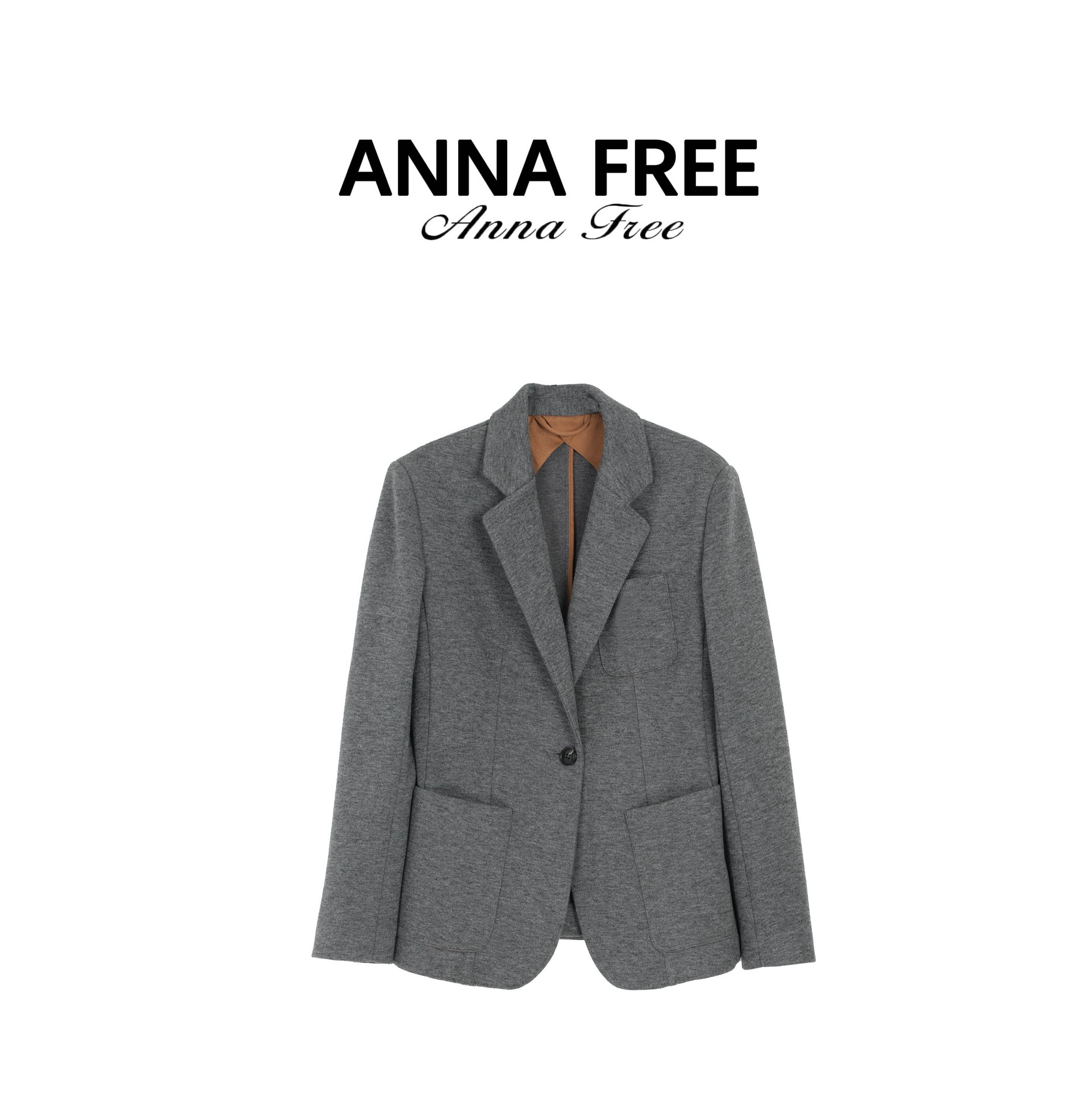 ANNA FREE 秋季新款羊毛混纺高级感通勤简约西装外套ZCE25673
