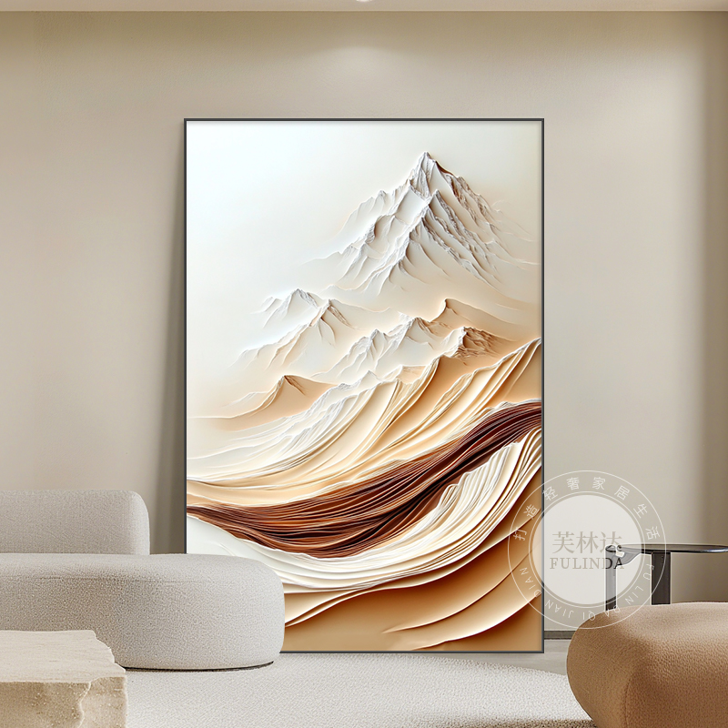 芙林达背有靠山沙发背景墙装饰画2025新款高级感玄关壁画客厅挂画