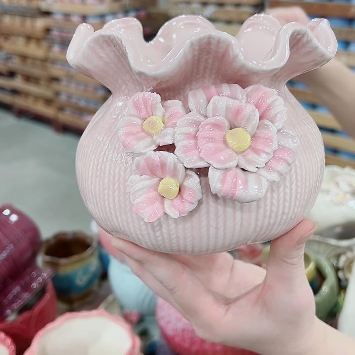 有孔，凑单福利满10元发货陶瓷多肉花盆！