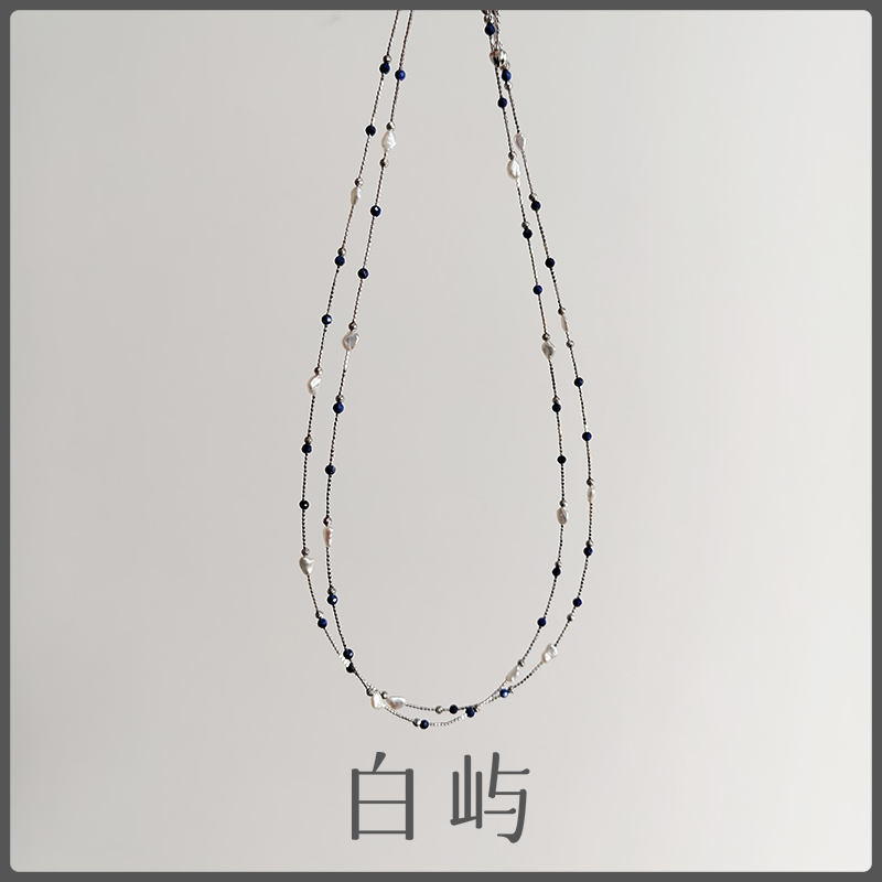 N170天然海水akoya无核珍珠S925银设计款项链2-5mm（多样性发一）