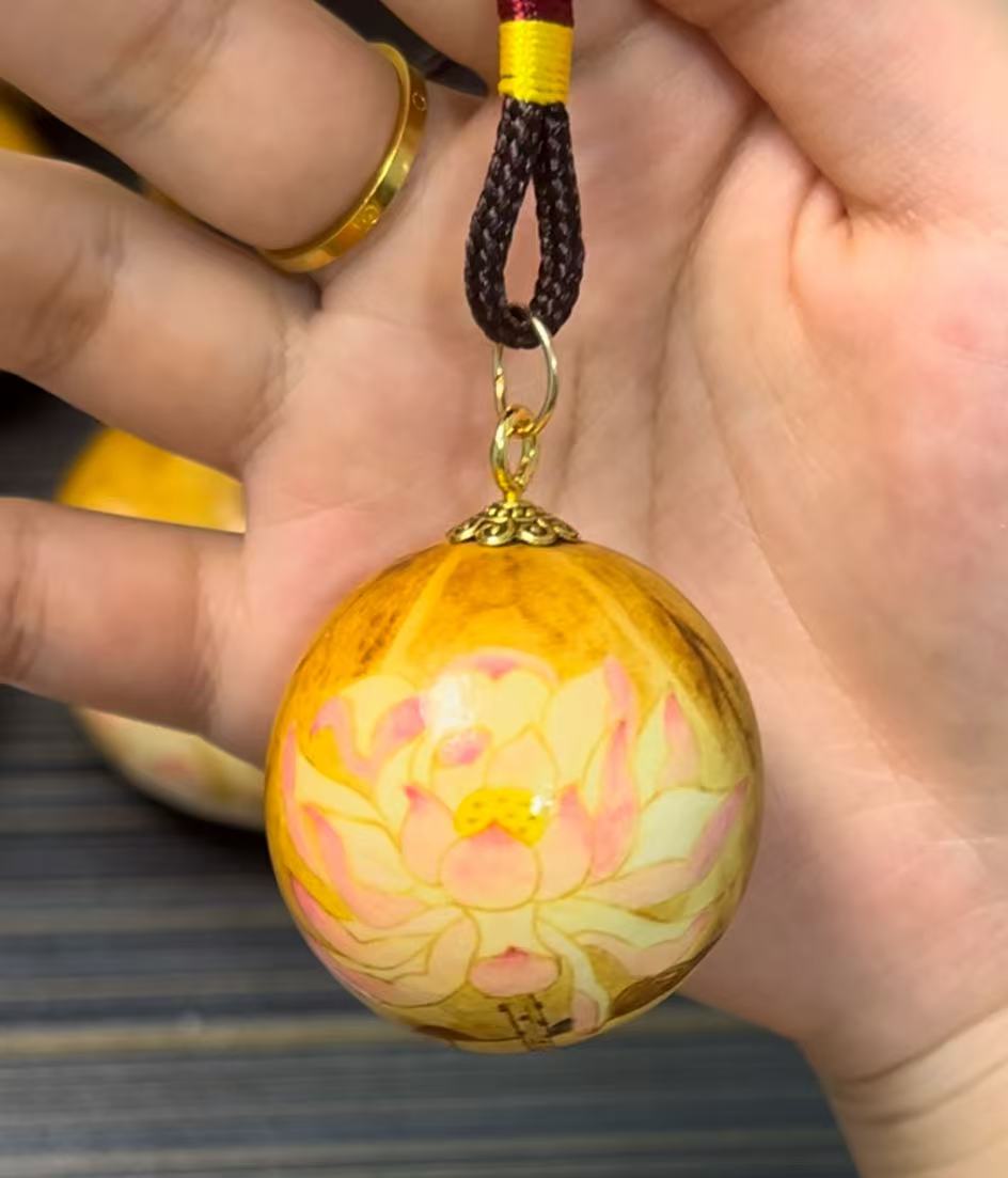 定制链接 葫芦烙画莲花挂件（来图定制）样品勿拍