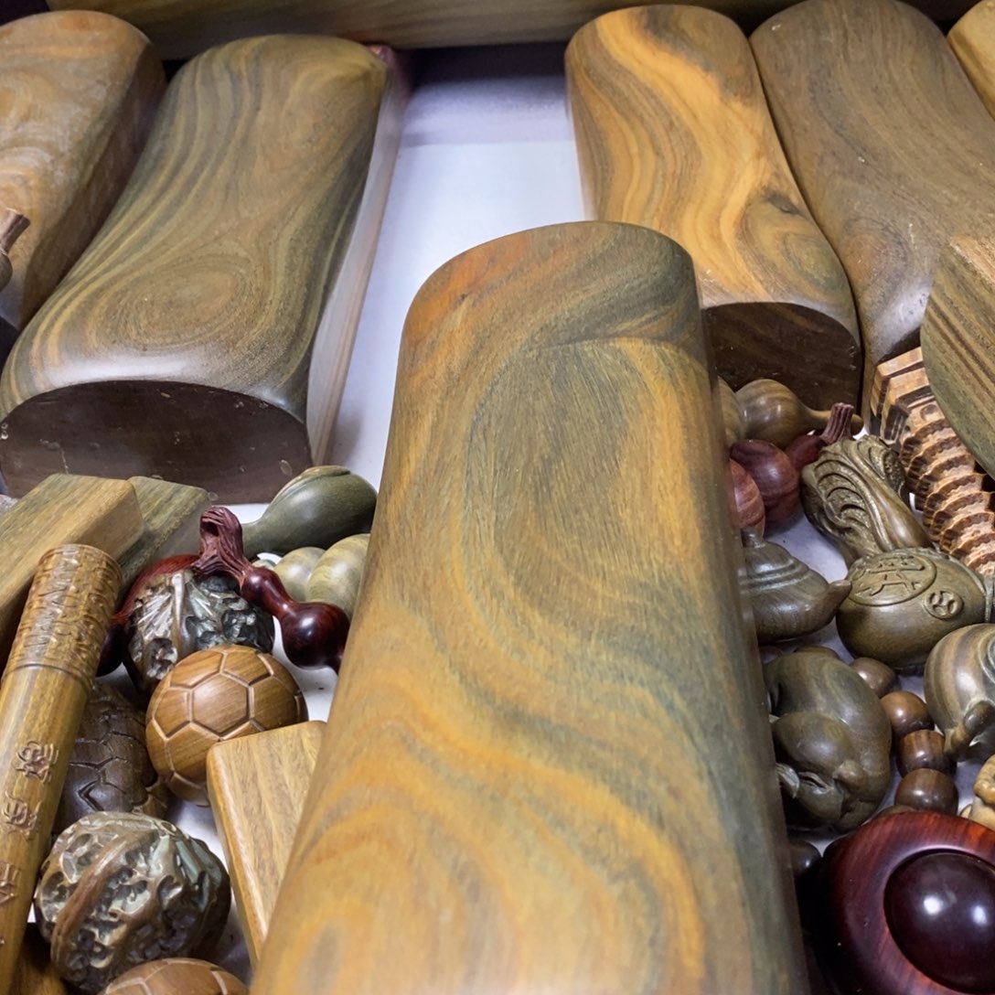 陶瓷绿檀木制工艺品268