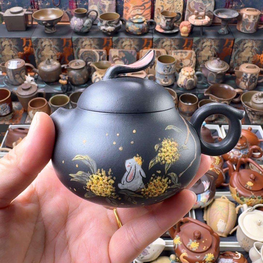 茶壶紫砂150ml云雾天青