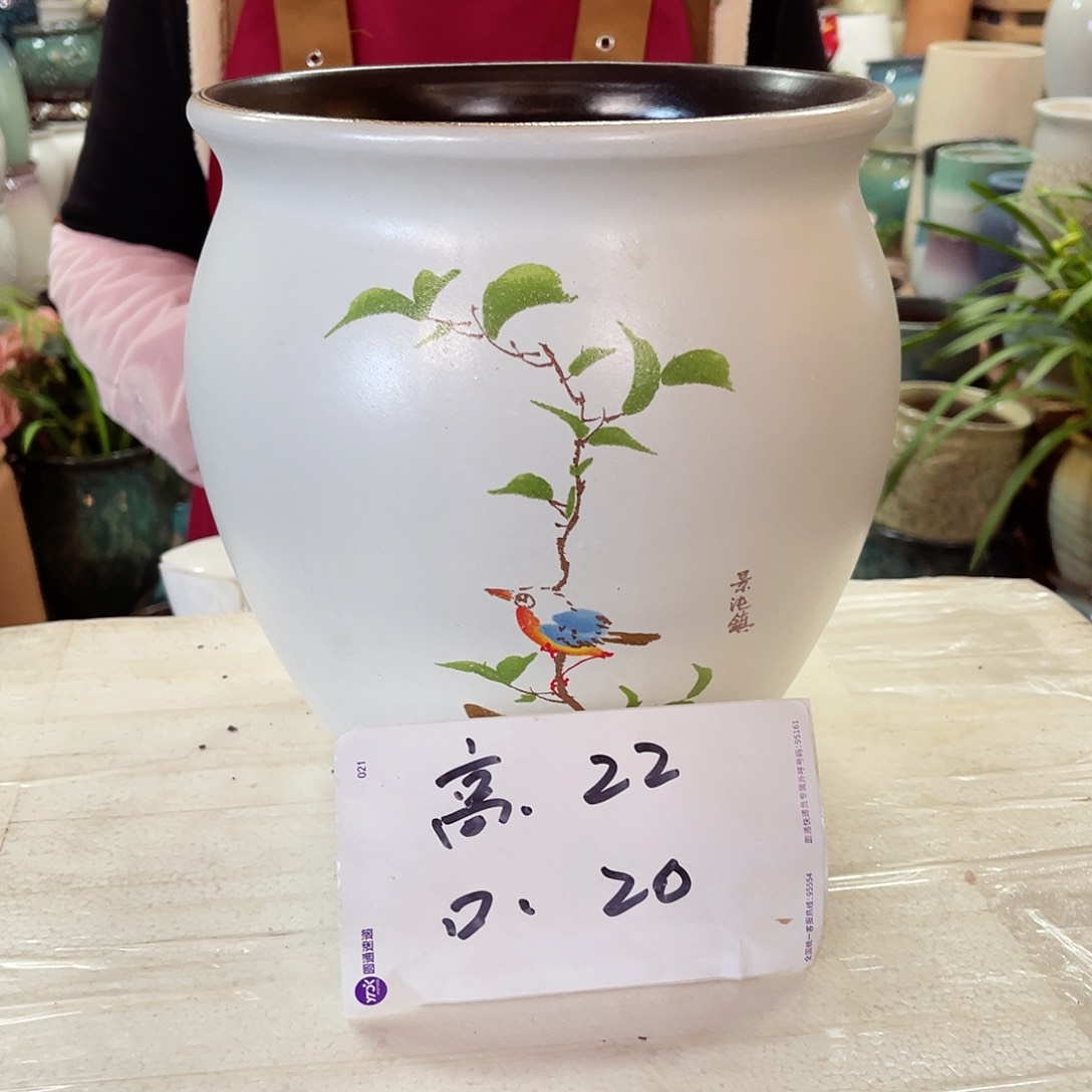 紫砂花盆高度22口径20