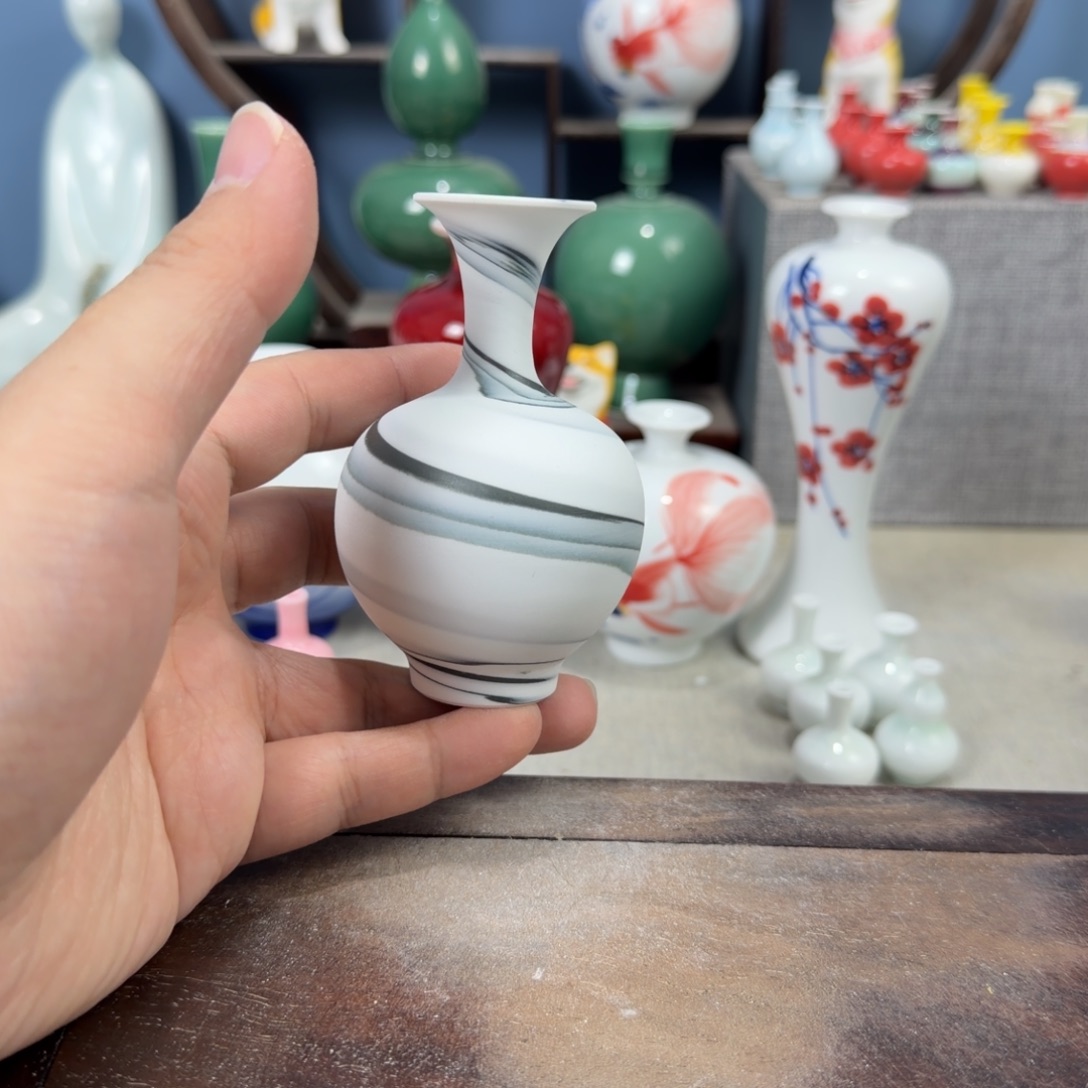 陶瓷手工小花器摆件