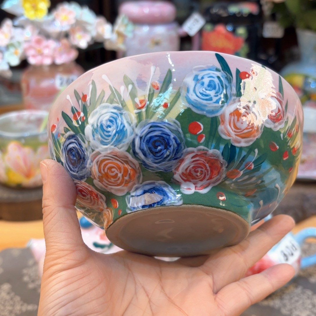 景德镇手绘高温釉下彩陶瓷茶具