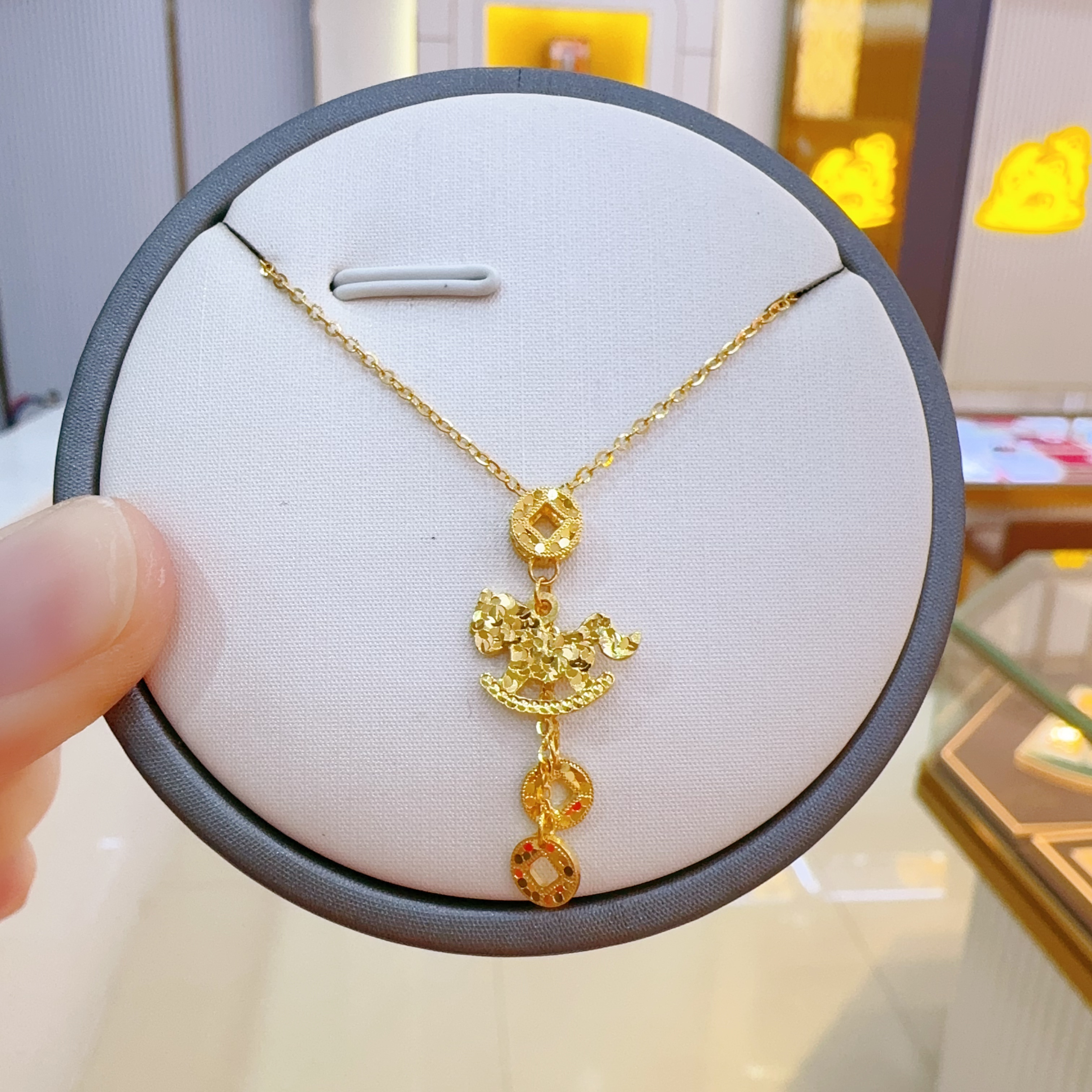 足金999 马上有钱项链4.65克