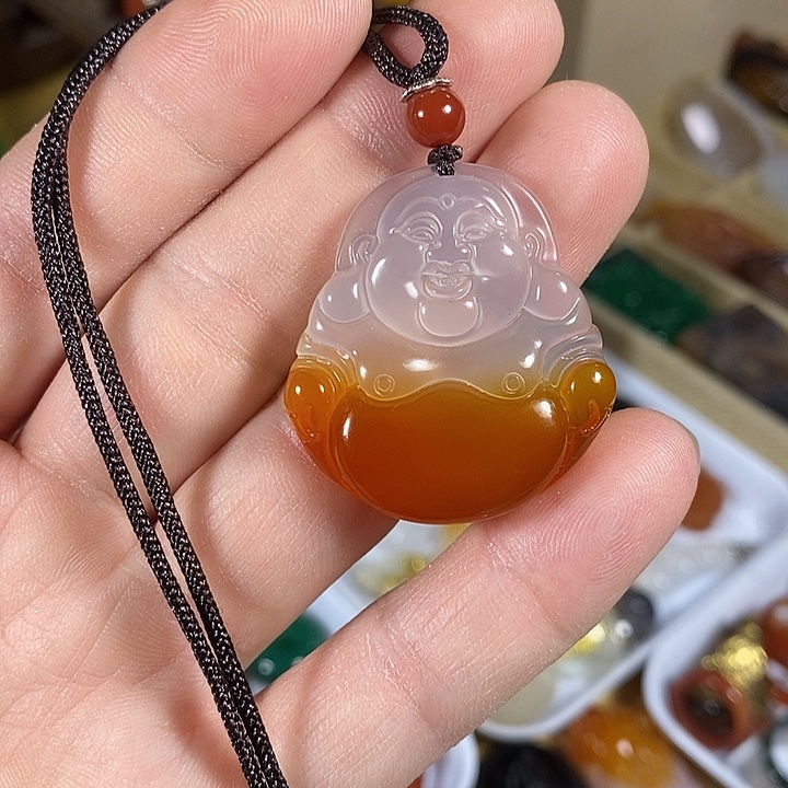 老***大玛瑙/玉髓未镶嵌颈饰