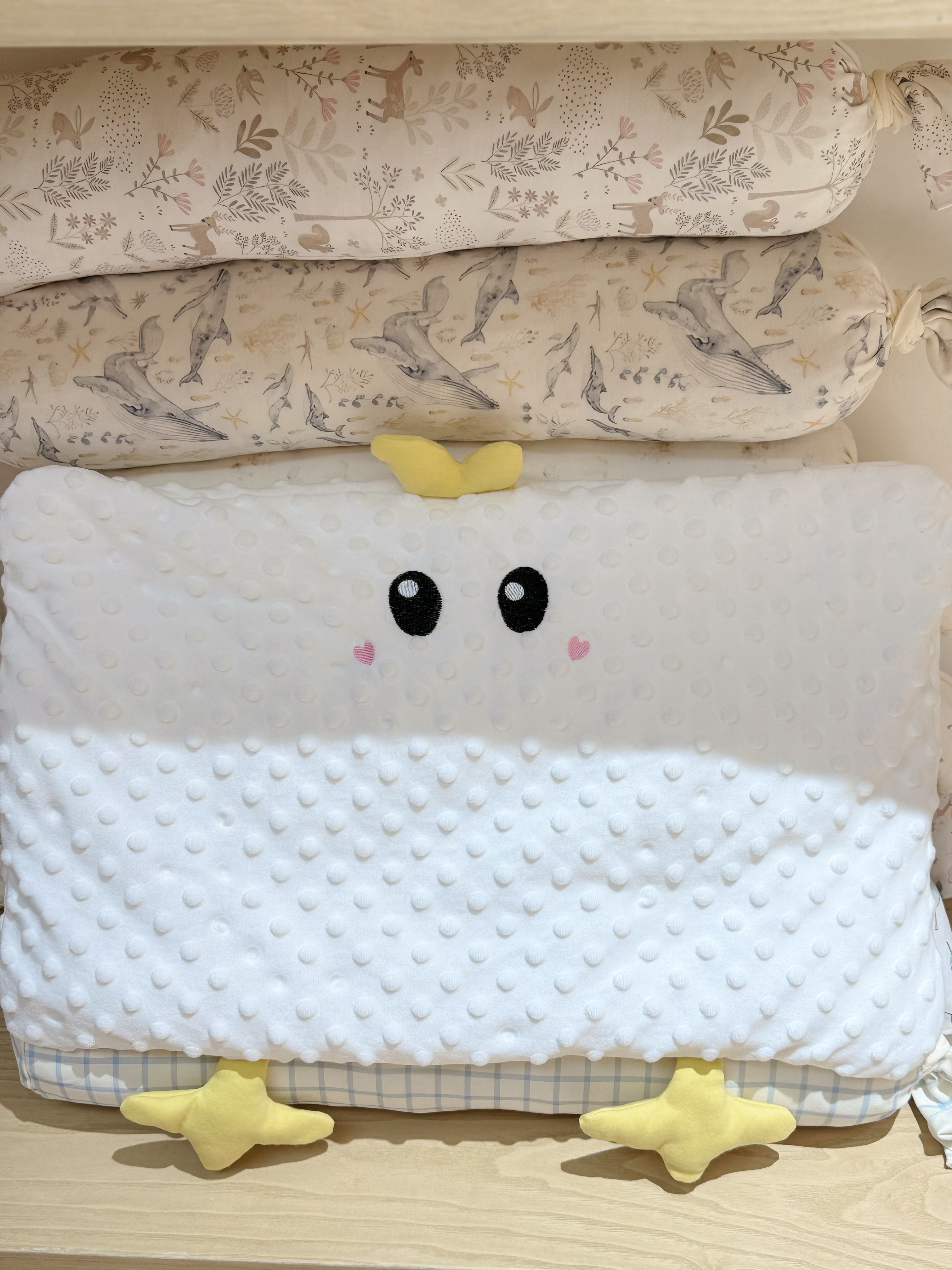 2025秋冬新款婴幼儿枕头儿童安抚枕豆豆鸭子棉花枕头91625194