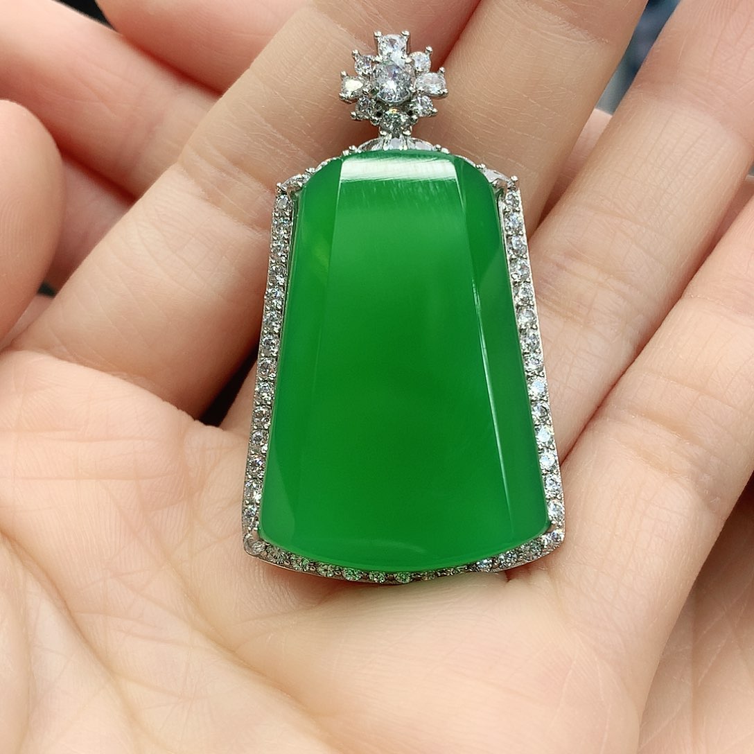 银S925镶嵌吊坠玛瑙/玉髓