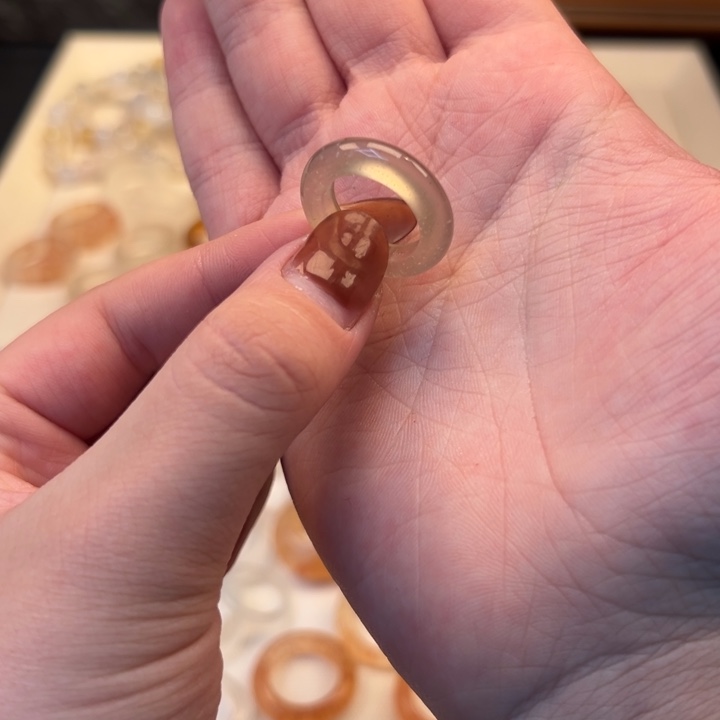 玛瑙/玉髓合金戒指12港8