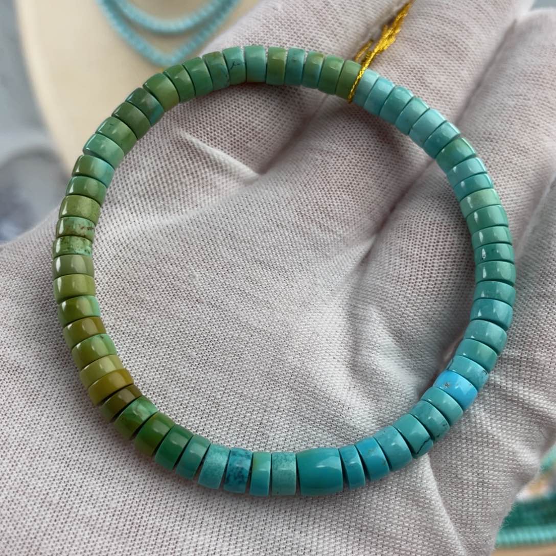 绿松石手链未镶嵌精工药片卡5.5