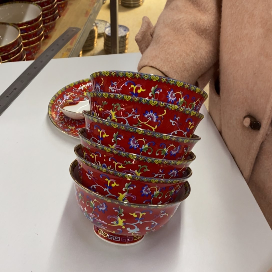 珐琅6个5英寸直径13厘米