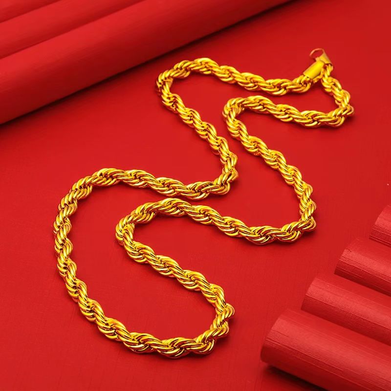 合金项链 2025新款【麻花项链】男款时尚轻奢百搭潮流气质经典大气