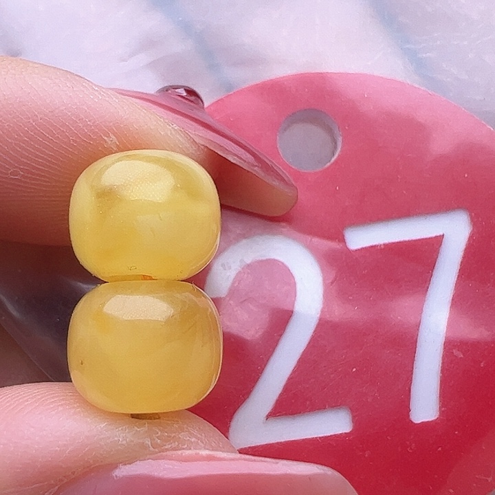 蜜蜡裸石未镶嵌微瑕 9.3mm 老型