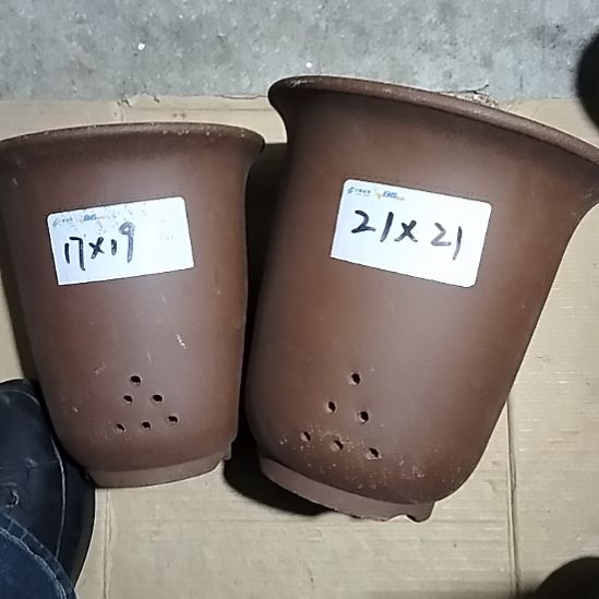 紫砂金钟套盆一大一小