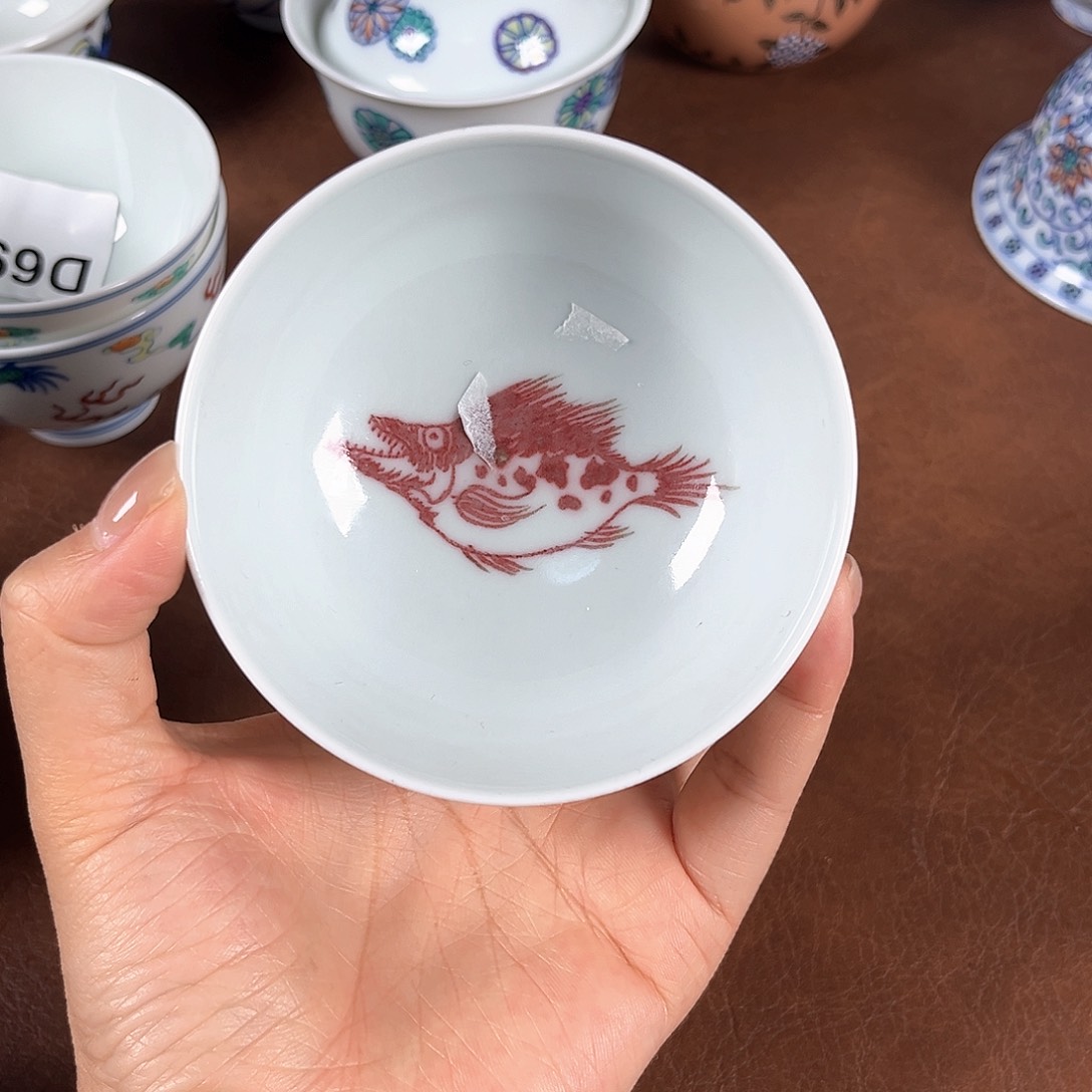 景德镇手工手绘微瑕茶具289