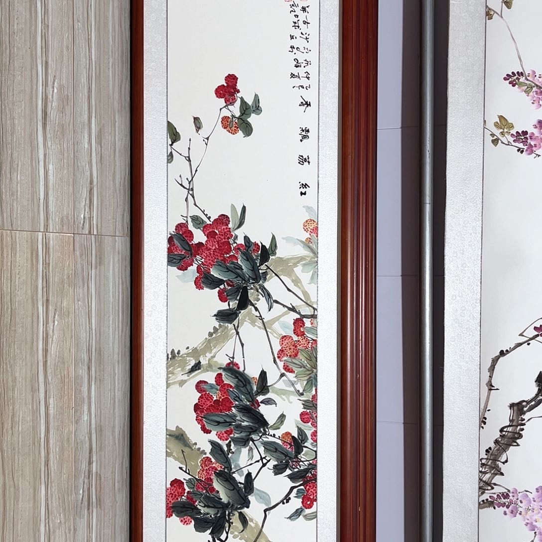 国画书画作品带框163×48