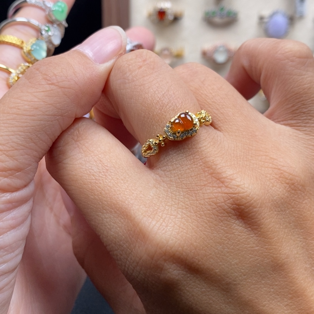 翡翠银S925镶嵌戒指