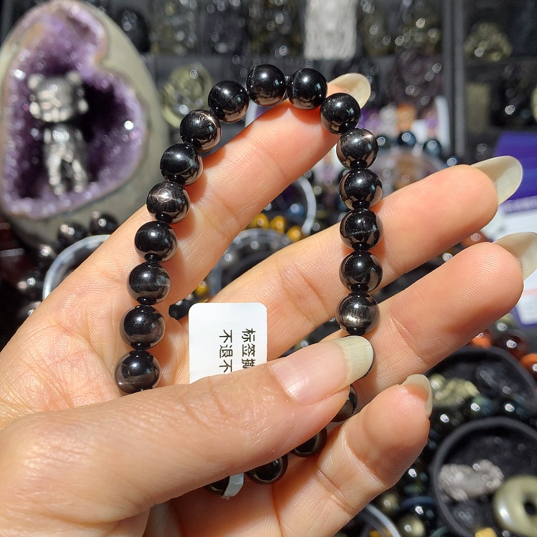 黑曜岩未镶嵌手链鹿**?