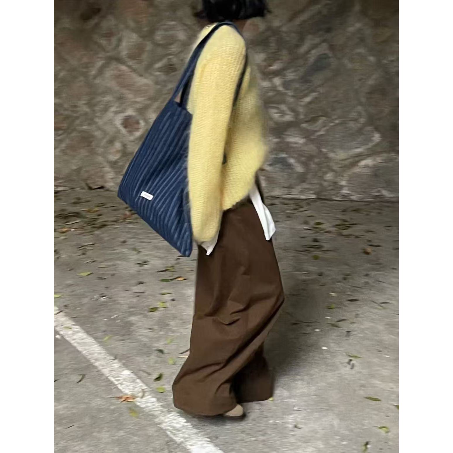 3563#强烈要求返场的牛仔条纹帆布包，好爱呀～