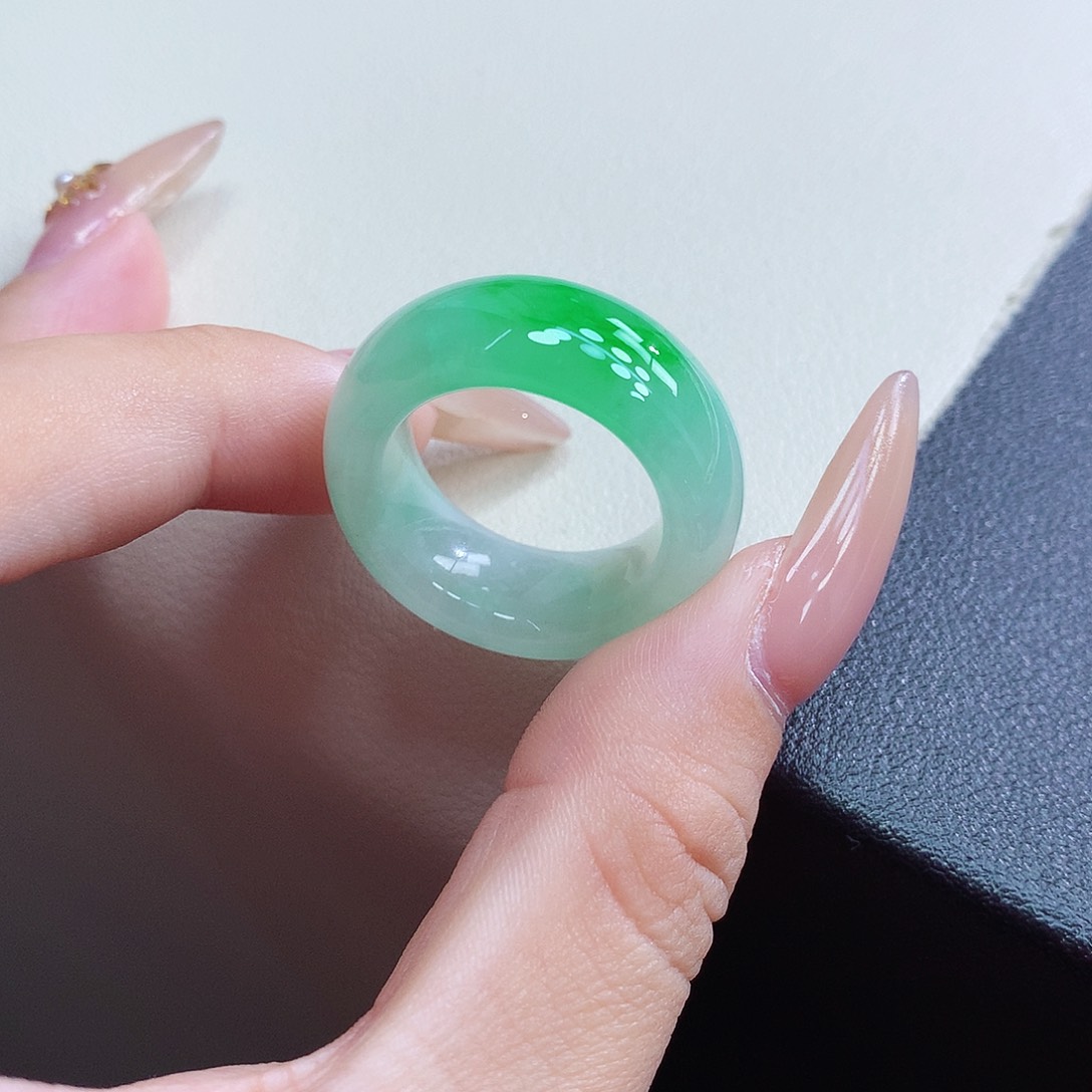 未镶嵌戒指翡翠17-18号