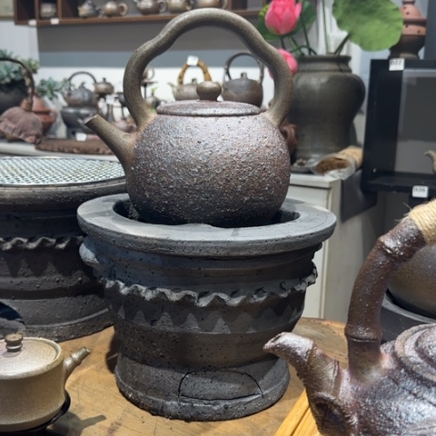 长*草围炉煮茶中号炭炉手工烧水壶1500毫升左右
