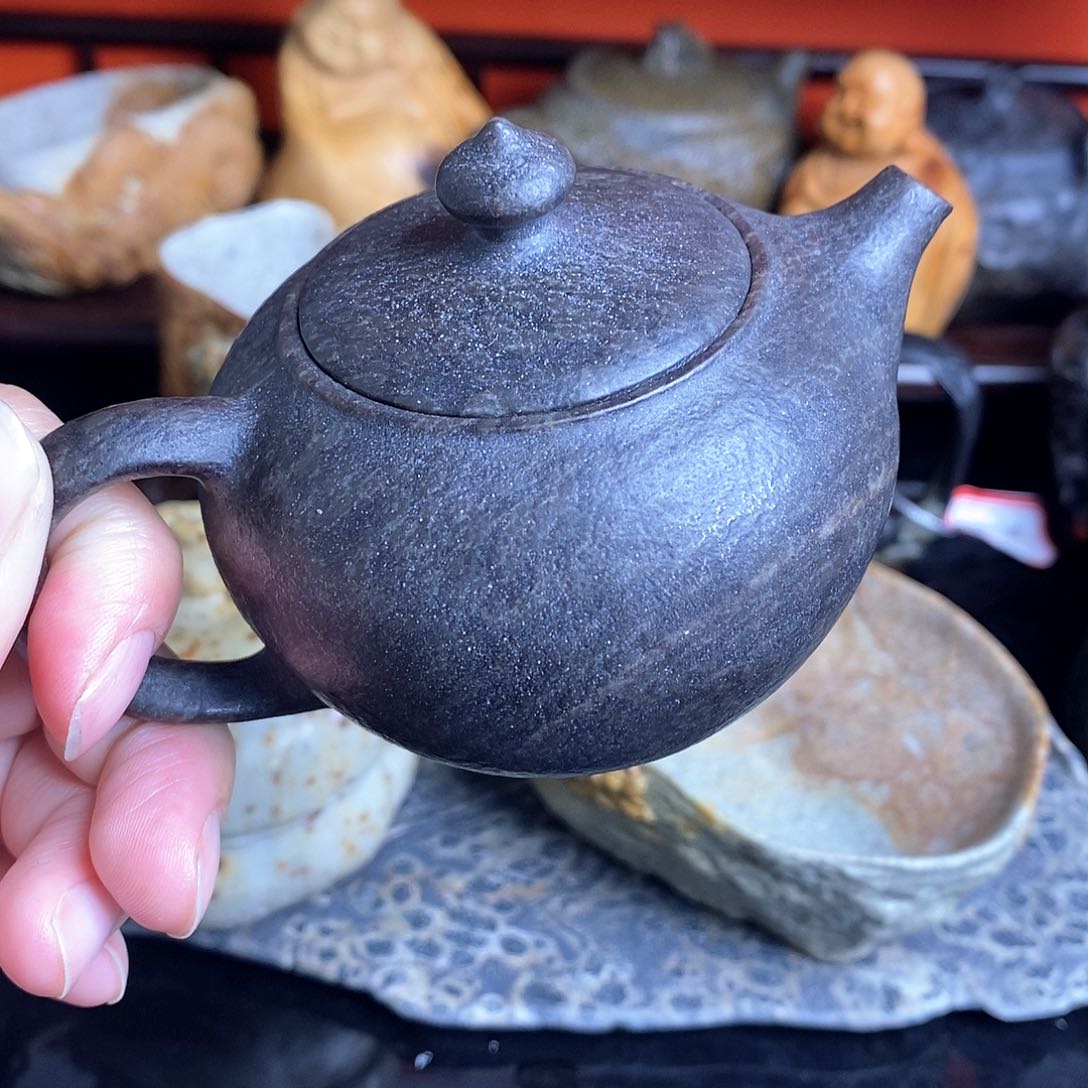 紫砂茶壶冰碛岩宝珠壶150毫升