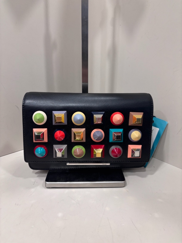 95新 FENDI/芬迪 【清】 1HQ808 彩色柳丁斜挎包