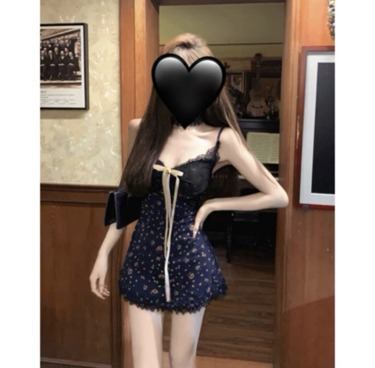 【热辣姐姐】夏季纯欲风蕾丝性感显瘦高级修身连衣裙8025