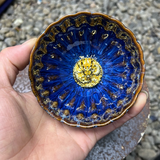 深海窑变 金龙杯 茶器 茶杯 主人杯