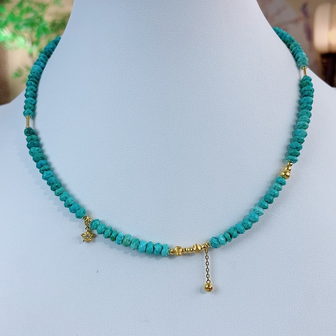 18K金镶嵌绿松石珠宝奇石