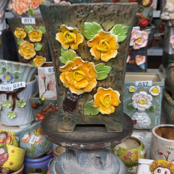 紫砂花盆粗陶材质多肉花盆