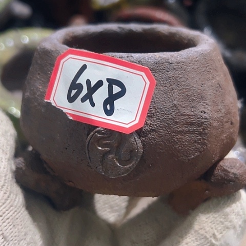 红陶粗陶花盆手工