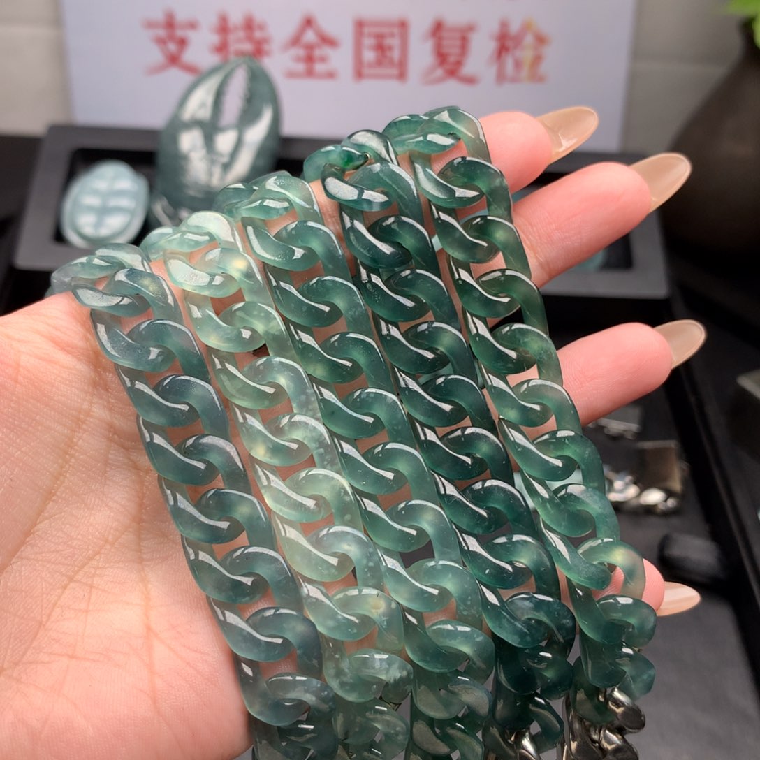 山***白翡翠未镶嵌手链000001