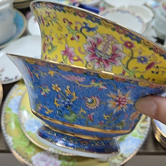 瓷片瑕疵珐琅彩6寸2个面碗666666666