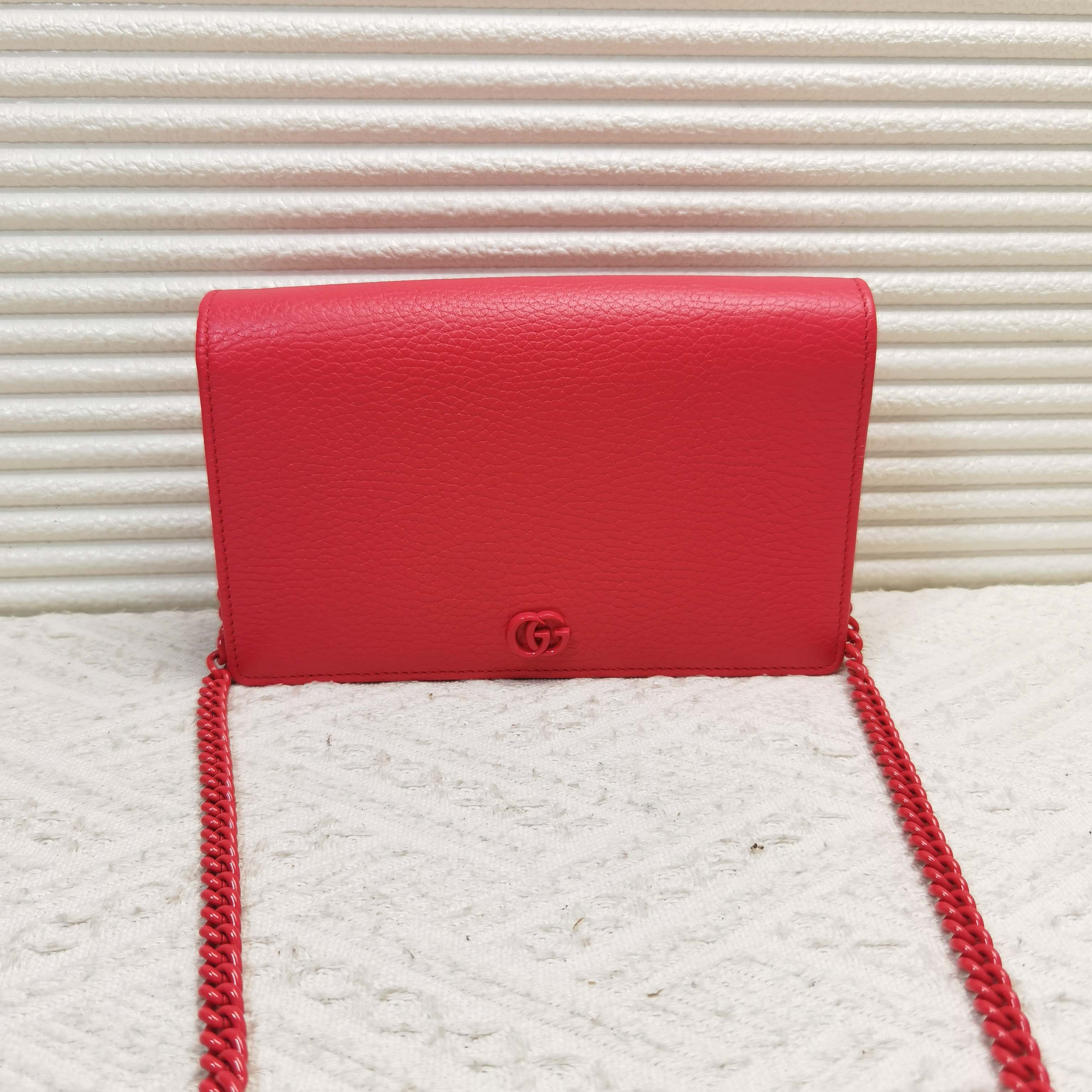 95新 GUCCI/古驰 Gucci古驰GG marmont 链条包斜挎包