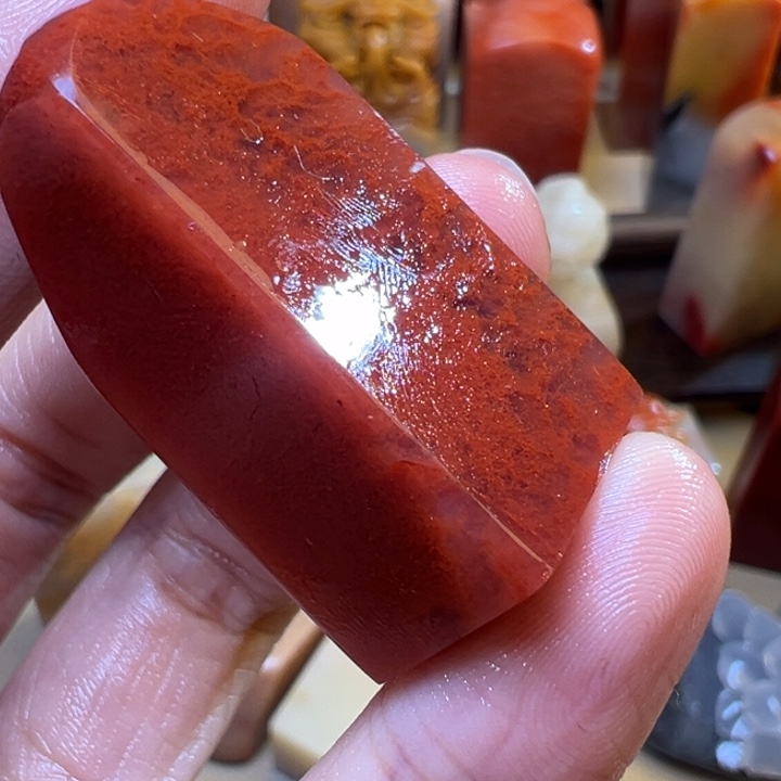 大***海寿山石印石水冻桃花